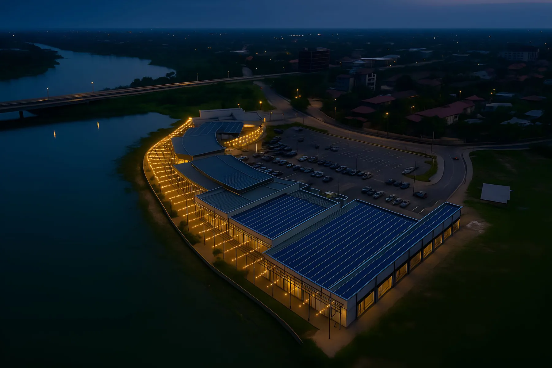 Jabi Lake Mall: proposed patio lighting, design proposal visual by Outtabox.