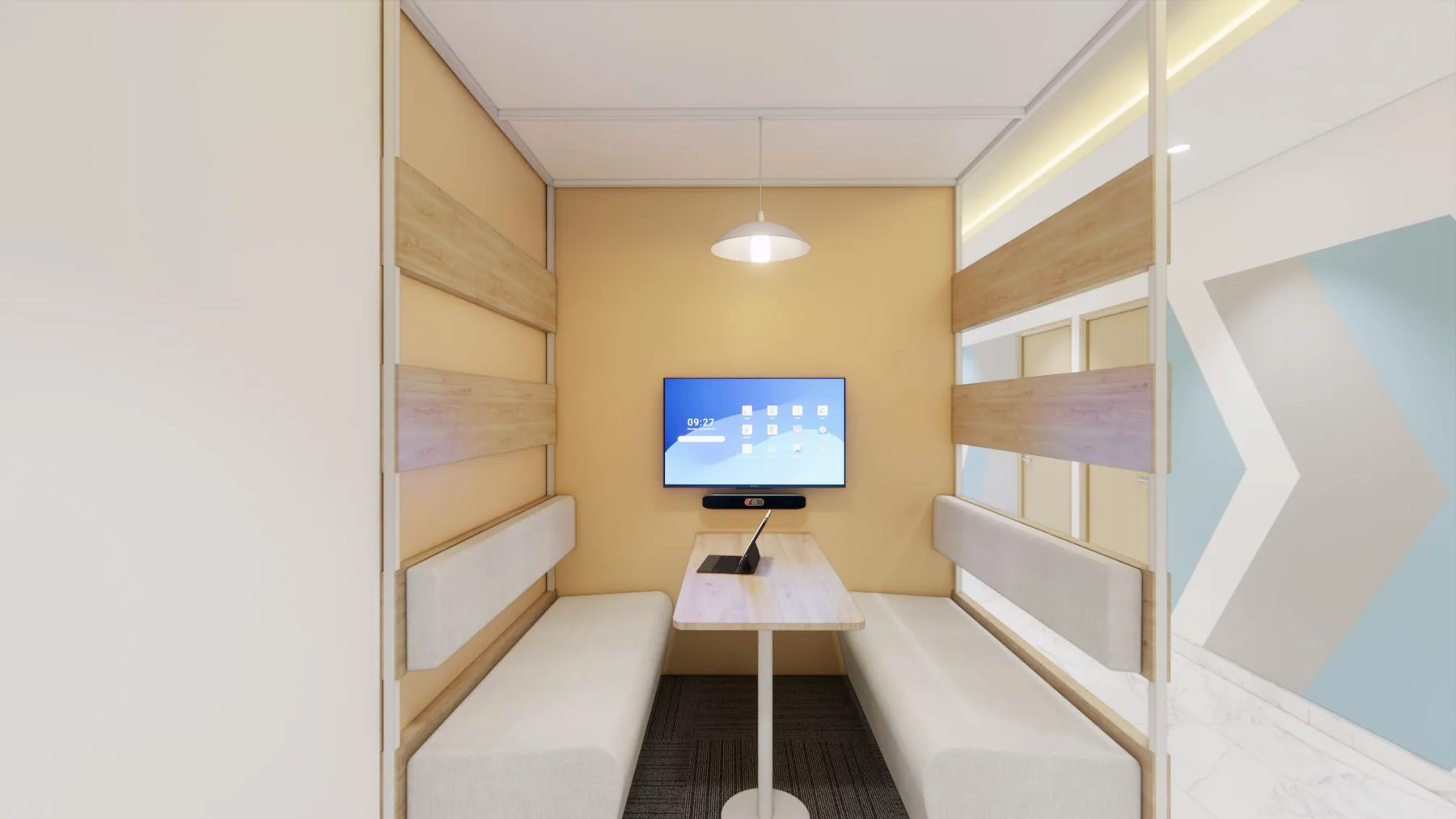 Primary Compassionate Care: smart huddle zone, architectural visualisation by Outtabox.