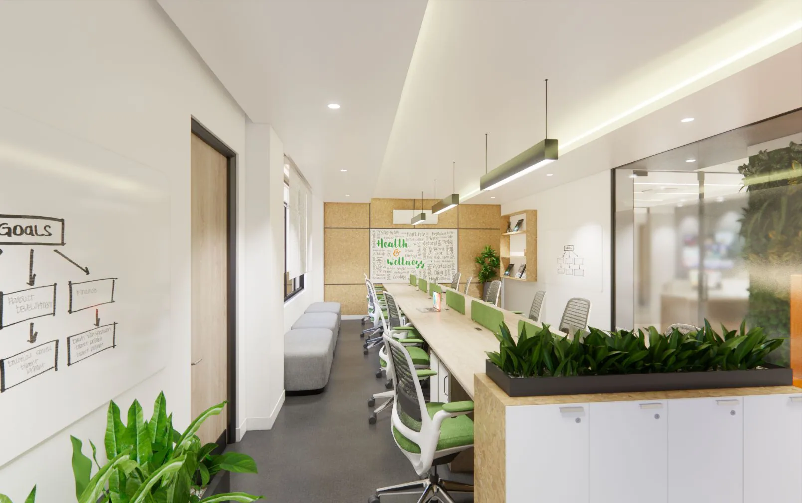 WACPHD x Institute for Global Public Health: programmes workplace updated, architectural visualisation by Outtabox.