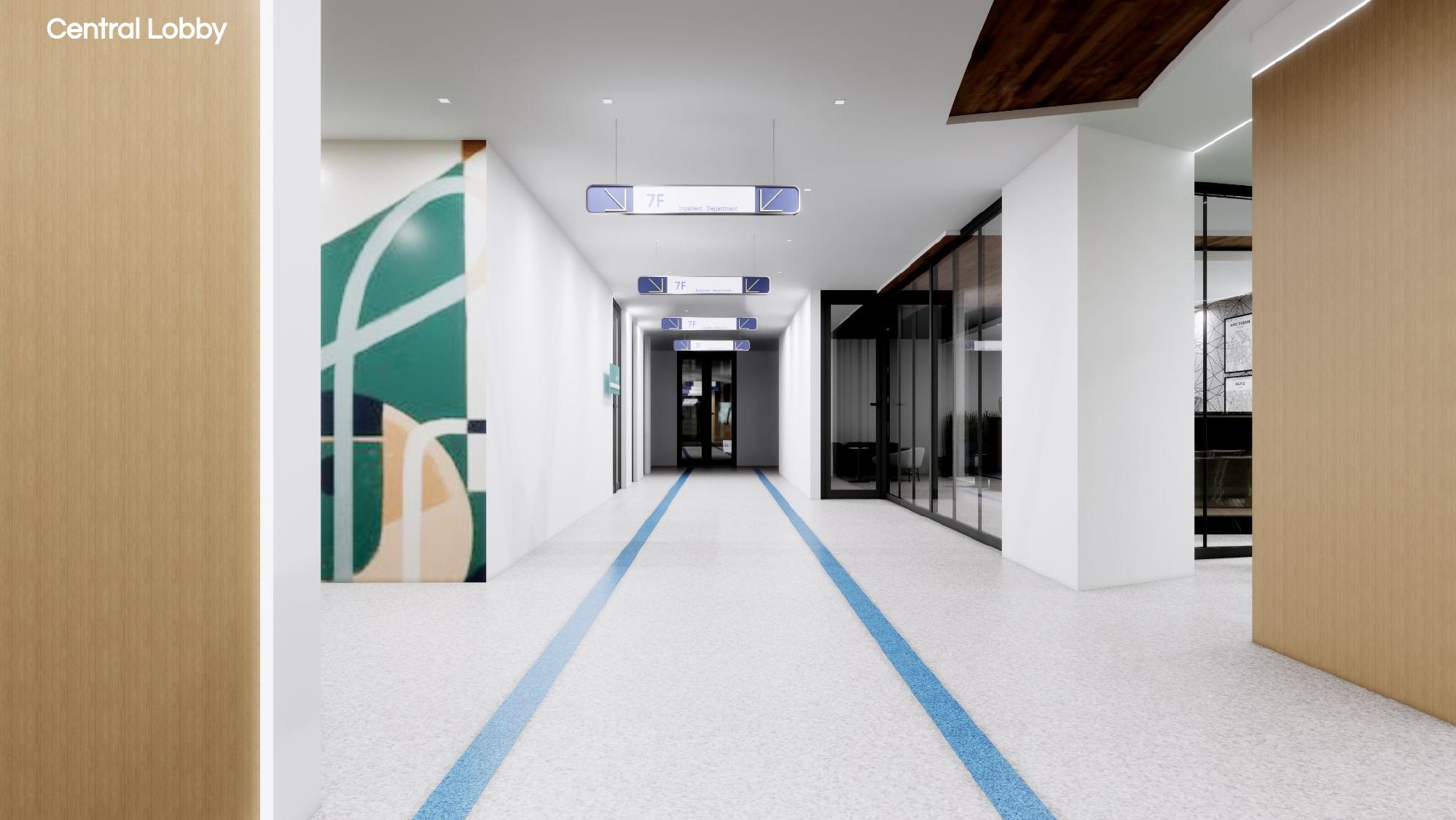 Architectural visualisation of the proposed central lobby at Nisa International, Maitama.