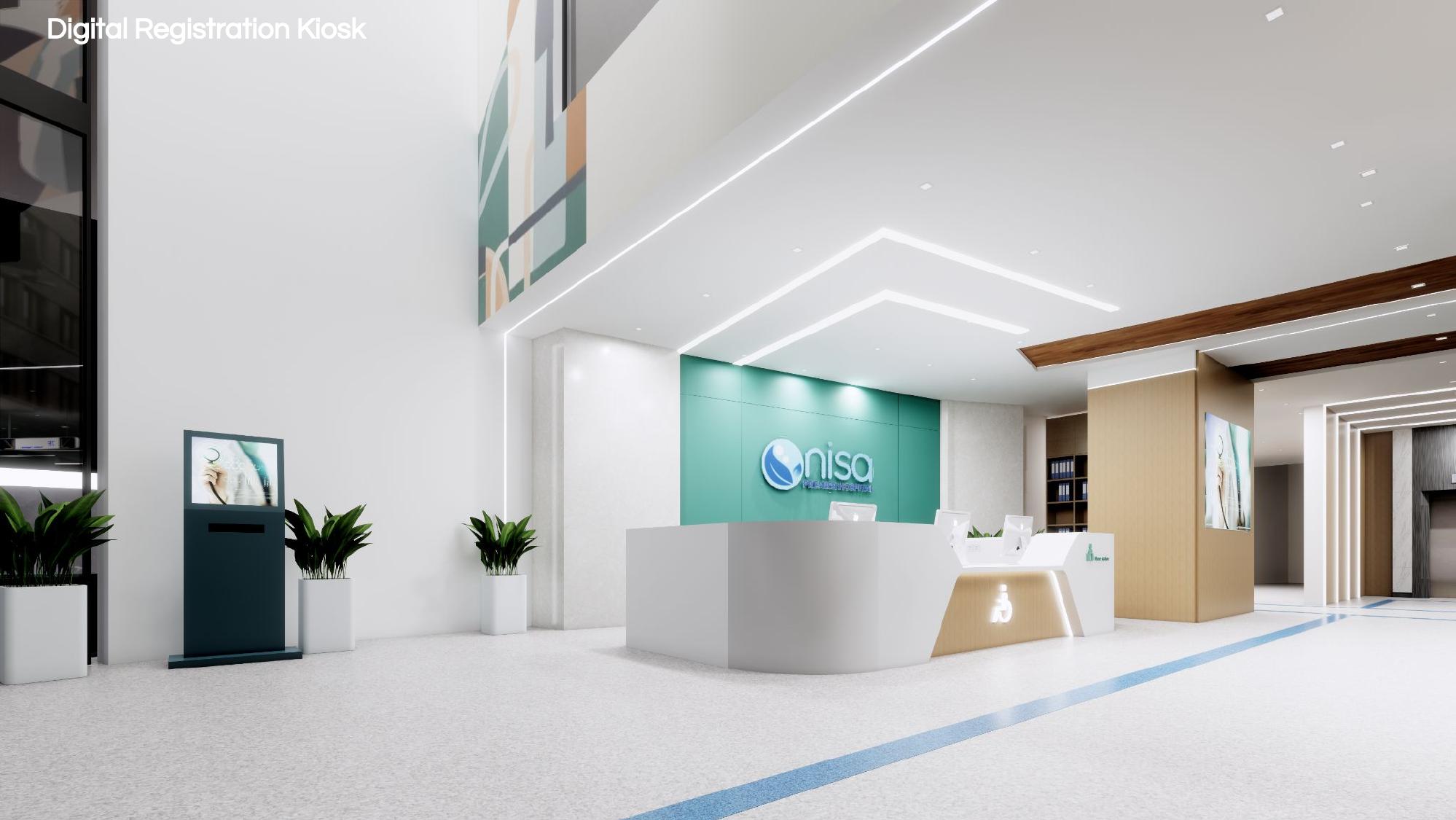 Architectural visualisation of the proposed registration kiosk at Nisa International, Maitama.