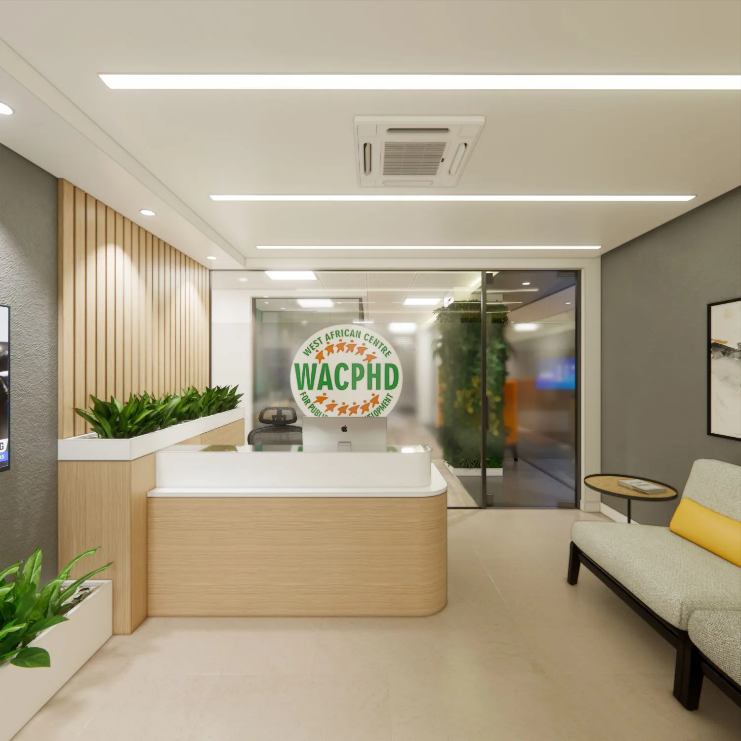 WACPHD x Institute for Global Public Health: reception option 2, architectural visualisation by Outtabox.